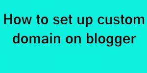  How to Set up Custom Domain on Blogger